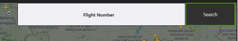 Flugnummer Suchleiste